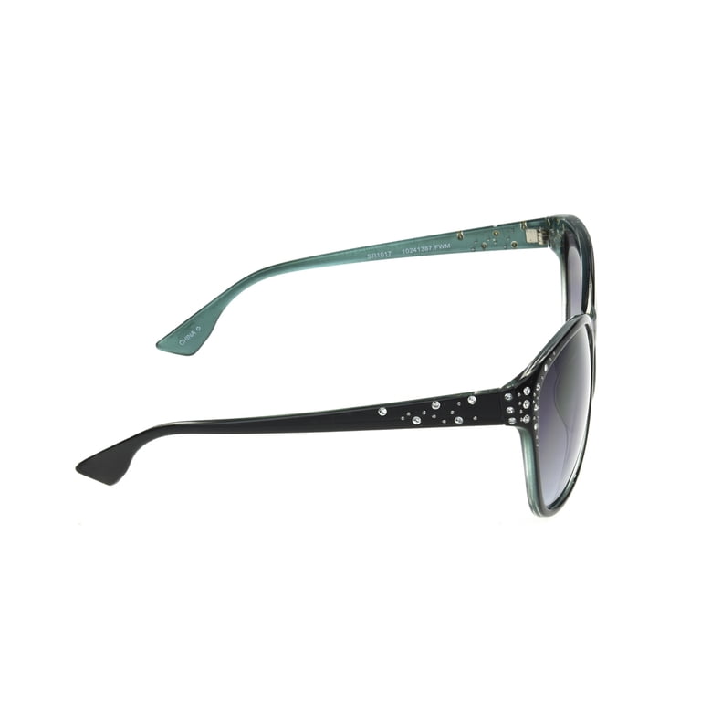 Foster Grant Women's Cat Eye Black Sunglasses, Jeweled photo 3