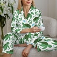 thumbnail image 5 of KLL Cartoon Turtle Print Women's Long Sleeve Pajamas with Pants Sleepwear Loungewear 2 Set-X-Large, 5 of 7