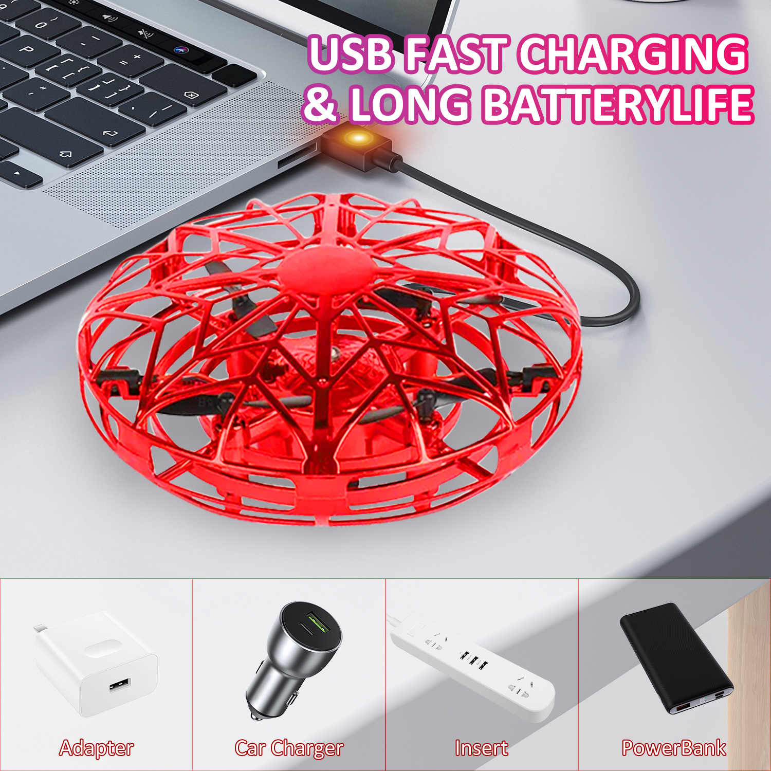 MAXKY Mini Hand Drone, 360° Rotating Flight with Obstacle Avoidance photo 3