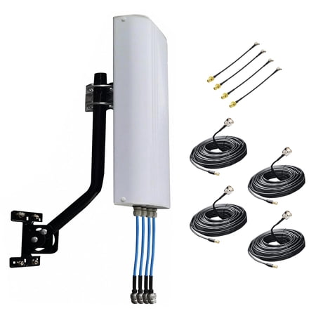 Outdoor Directional 4x4 Mimo TV Antenna Set with 4000 Yards Reception Range  Ports