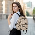 thumbnail image 6 of Quilted Backpack Fashion Backpack 11.41 * 6.1 * 14.17 Inch Women's Fashion Backpack Picnic Shopping Travel Out Sports backpack Bats and White Flowers, 6 of 7