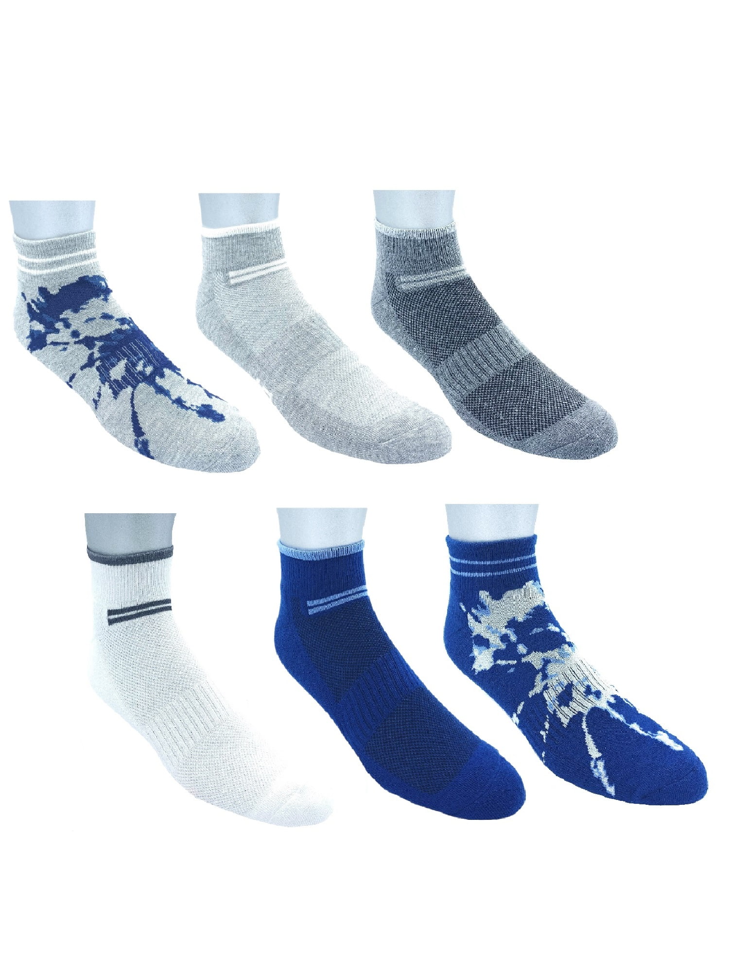 Spalding Men's Cushioned Quarter Top Socks, 6Pack