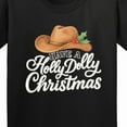 thumbnail image 4 of Inktastic Holly Dolly Christmas Cowboy Hat Festive Youth T-Shirt, 4 of 5