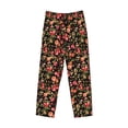 thumbnail image 5 of Uemuo Rose Flowers Pattern Men's Wide Leg Palazzo Lounge Pants with Pockets Light Weight Loose Comfy Casual Pajama Pants-Small, 5 of 8
