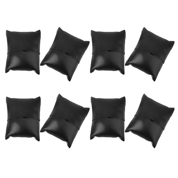 CRILSTYLEO Black PU Jewelry Pillows for Watch Display, Bracelet Cushion, and Accessory Storage