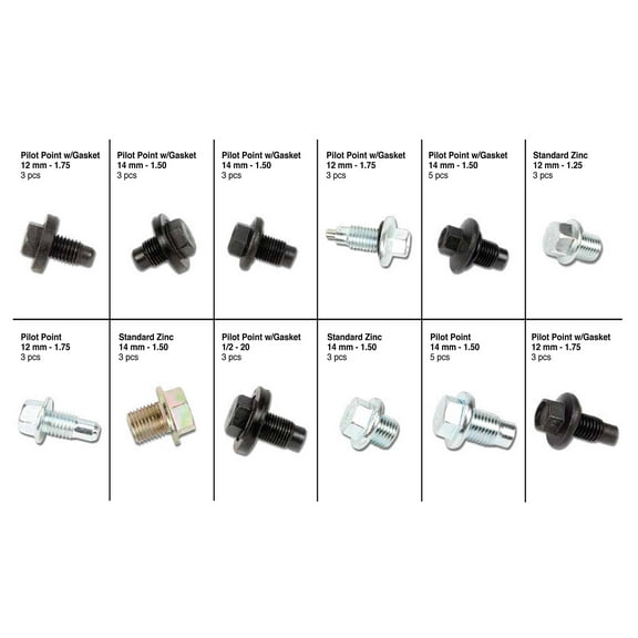 Wilmar W5236 40 Piece Oil Drain Plug Assortment