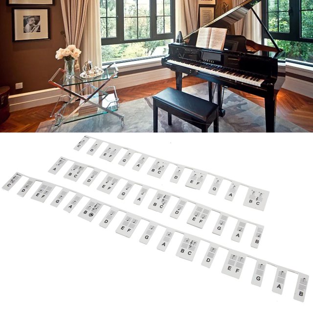 Piano Keyboard Labels, Piano Keyboard Stickers 88 Keys For Learning