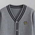 thumbnail image 5 of Gibobby Sweater Little Girls Boys Cardigan Sweater 0-12 Months 2t 3t 4t Toddler Cute Bow Front Long Sleeve Knit Print Sweater Tops(3-4 Years,Grey), 5 of 5