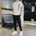 thumbnail image 4 of Sudadera con letras de gran tamaño, ropa de trabajo, conjuntos de pantalones para hombre, chándal, camisetas, pantalones, trajes para hombre, chándal de manga corta, 4 of 5