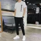 thumbnail image 3 of Sudadera con letras de gran tamaño, ropa de trabajo, conjuntos de pantalones para hombre, chándal, camisetas, pantalones, trajes para hombre, chándal de manga corta, 3 of 4