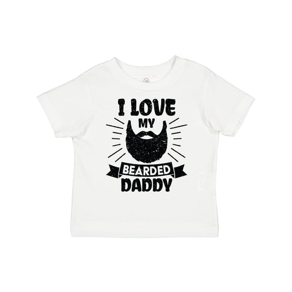 Inktastic I Love My Bearded Daddy for Fathers Day with Grunge Boys Toddler T-Shirt
