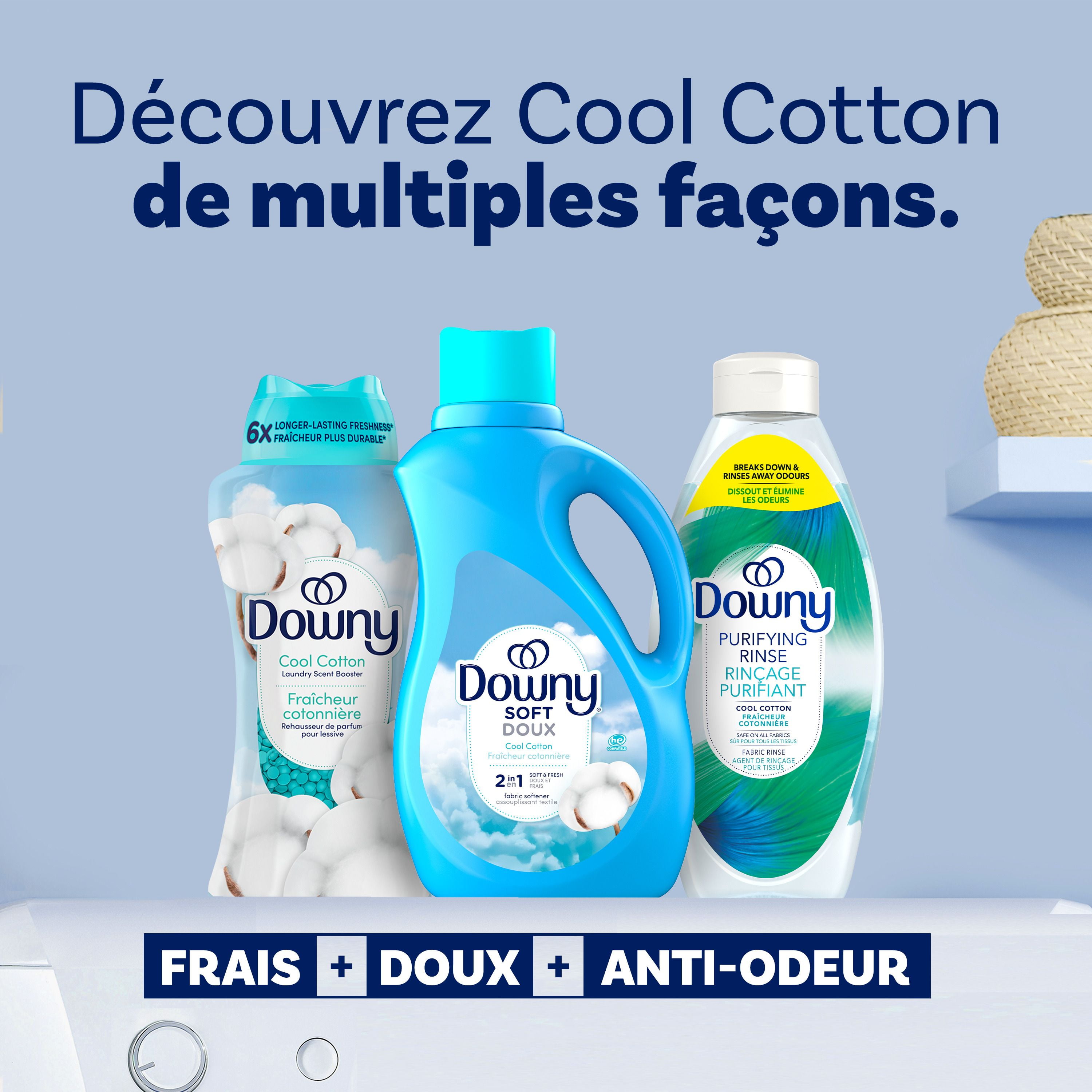 Downy Ultra Laundry Liquid Fabric Softener (Fabric Conditioner), Cool Cotton, 3.29L