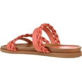 thumbnail image 4 of Women's Journee Collection Colette Strappy Slide Coral Faux Leather 6 M, 4 of 7