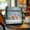 thumbnail image 3 of Kuiaobaty Christmas Corgi Print Crossbody Bag for Women, Large Capacity Portable Leather Satchel Purse with Zipper Closure, Medium Size Shoulder Handbag for Christmas 20225, Blue, 3 of 7
