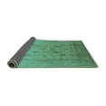 thumbnail image 2 of Ahgly Company Indoor Square Oriental Turquoise Blue Industrial Area Rugs, 5' Square, 2 of 4
