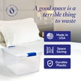 thumbnail image 5 of Latching Lid, Large Clear Plastic Storage Bins with Lids, 66 Quart, Blue Latch, 5 of 9
