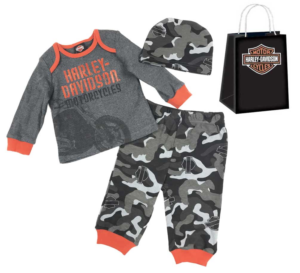 harley davidson baby boy gift set