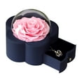 thumbnail image 2 of Valentine's Day Red Preserved Pink Real Rose Necklace Box,Eternal Flowers Rose Gifts for Mom Grandma Wife Girlfriend on Valentines Birthday Gifts for Her, 2 of 4