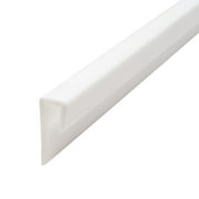 Outwater Plastic J Channel Fits Material 3/16 Inch Thick White Styrene Cap Moulding 46 Inch Length (Pack of 2)