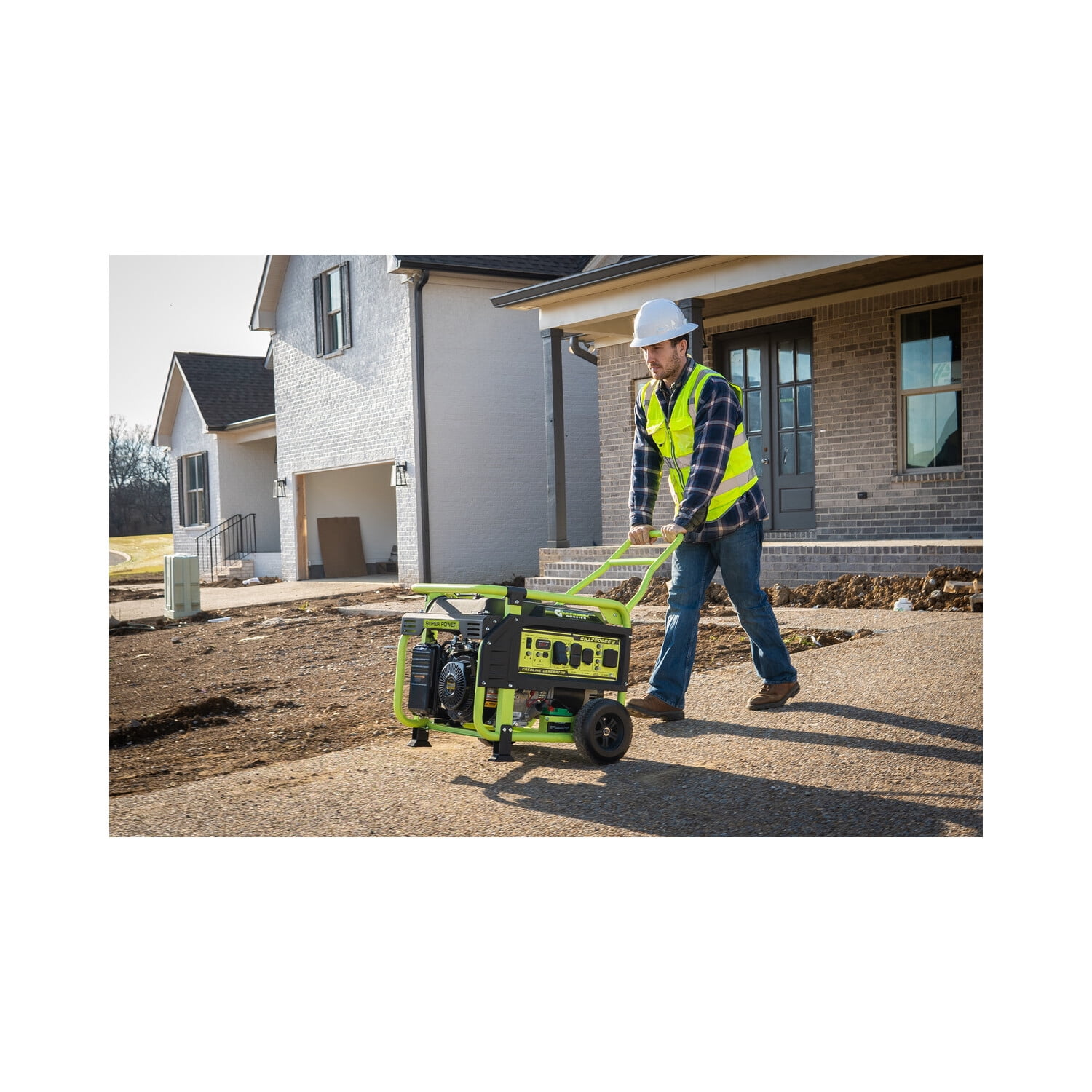 Green-Power America Atlas Series 12000/9500-Watt Electric Start Gasoline Powered Portable Generator w/460cc 16HP  Professional Engine, Battery Included