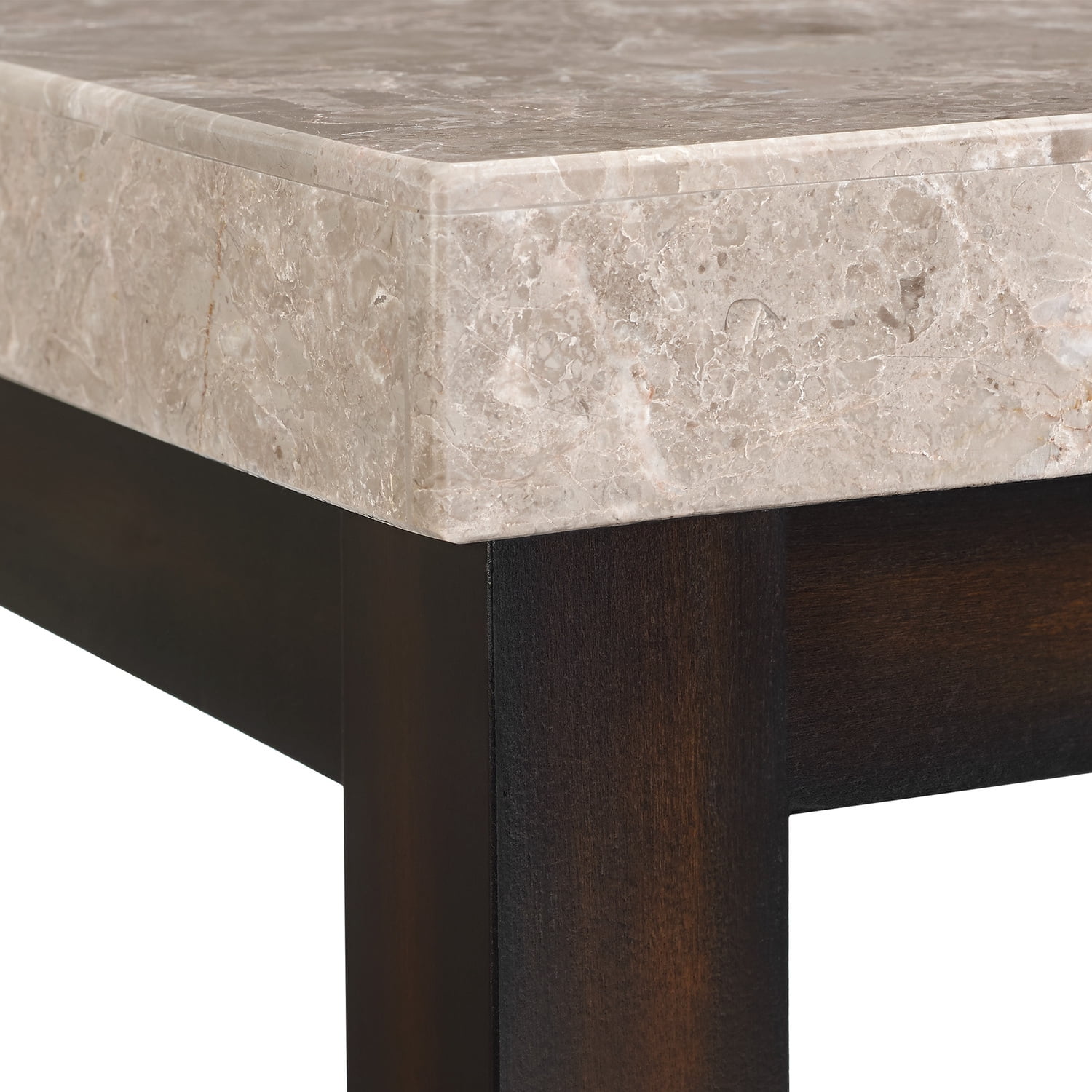 Picket House Furnishings Caleb 2 Piece Marble Top Coffee Table Set in Espresso