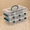 Blue, variant on Pink Stackable Plastic Storage Case with 24 Customizable Compartments 6 Drawers
