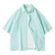 thumbnail image 1 of pstuiky Camisas de vestir de manga corta para hombre, Camisa de manga corta con botones de color liso para hombre ropa de hombre xl, 1 of 3