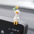 thumbnail image 6 of Cute White Duck Car Dashboard Ornament Resin Figurine Auto Center Console Screen Decor, Adorable Vehicle Interior Desktop Display Decoration, 6 of 7