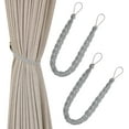 thumbnail image 1 of Gray - Hand Woven Single Rope Curtain Tiebacks - Type: Curtain ties and accessories (2 pieces), 1 of 5