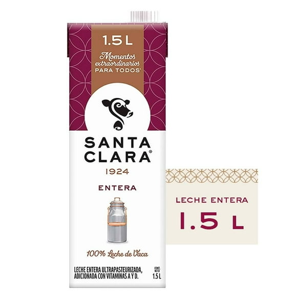 Leche Santa Clara entera 1.5 l