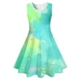 thumbnail image 4 of Robes de Printemps pour Filles, Robes Trapèze pour Fille, Robe Sans Manches Teinture sur Nœuds, Robe de Princesse pour Fille, Tout-Petit, 4 of 5