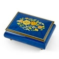 thumbnail image 1 of Old World 22 Note Italian Blue Floral Music Jewelry Box - Claire De Lune, 1 of 2