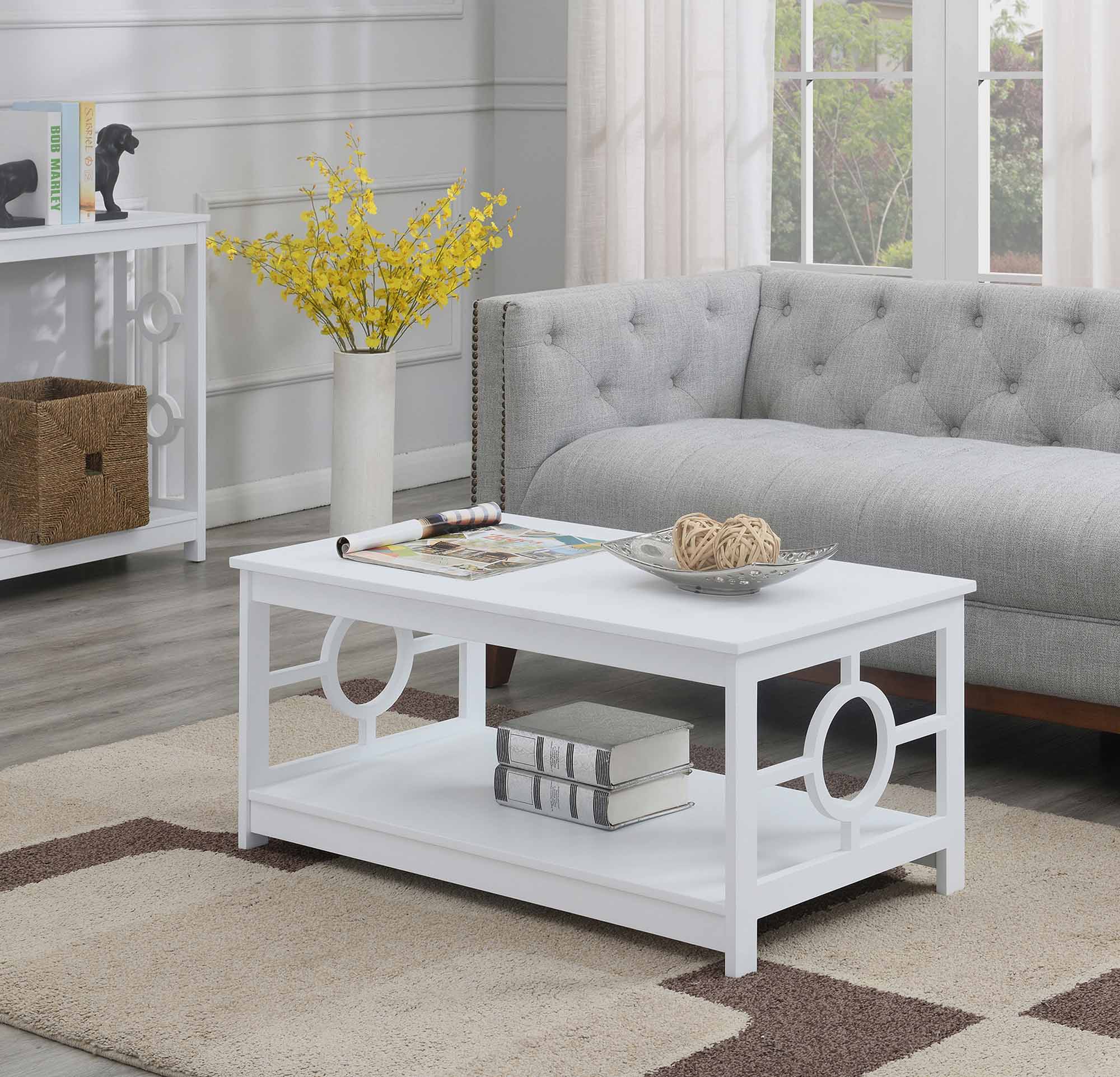 Convenience Concepts Ring Coffee Table, White