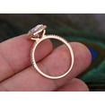 thumbnail image 4 of Antique Style 1.50 Carat Moissanite Diamond Halo Engagement Ring In Rose Gold, 4 of 5