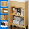 thumbnail image 4 of Dextrus 16" Bathroom Vanity with Undermount Sink, Modern Free Standing Bathroom Storage Cabinet with Soft Close Door, Brown, 4 of 8