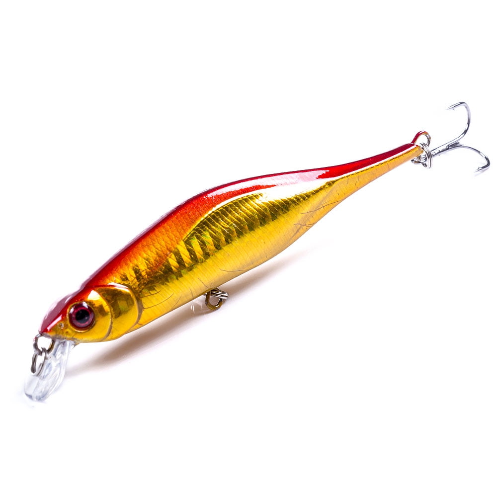 HENGJIA Fishing Lures Large Hard Bait Minnow VIB Lure with Treble Hook Life-Like Swimbait Fishing Bait Popper Crankbait Sinking Lure for Bass Trout Walleye Redfish