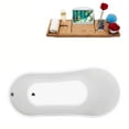 thumbnail image 3 of 67" Streamline N340BNK-CH Soaking Clawfoot Tub and Tray With External Drain, 3 of 7