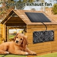 thumbnail image 2 of Solar Powered Fan for Dog House 15W Solar Panel Dual Exhaust Fans, 2 of 5