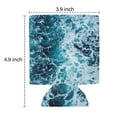 thumbnail image 3 of 2 Pieces Neoprene Beer Can Cooler Insulated Collapsible Beer Sleeve Sea Wave Ocean Can Cooler Sleeve for Birthday Party Wedding, 3 of 3