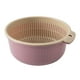 thumbnail image 2 of Colador de doble drenaje para cocina, colador de frutas y verduras, cesta de lavado y almacenamiento multifuncional, accesorios de limpieza de cocina, canasta de goteo de doble capa morada, 2 of 7