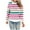 C Hot Pink, variant on Horkkom Hoodies for Women Plus Size Striped Print Pullover Sweatshirts Casual Long Sleeve Hoodies with Pocket Drawstring XXXL