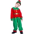 thumbnail image 1 of Traje de elfo navideño para niños, ropa de fotografía para fiesta, evento, vacaciones, nuevo y bonito, confeccionado en fábrica, 1 of 5