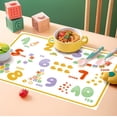 thumbnail image 2 of Disposable Stick-on Placemats for Baby & Kids, Restaurant Table Mats 11.8" x 18" Sticky Place Mats, Toddler Baby Placemat, Animal Alphabet Theme, 2 of 5