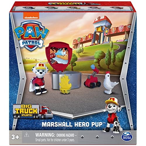 Figura de acción Paw Patrol camiones grandes Marshall con dron de rescate