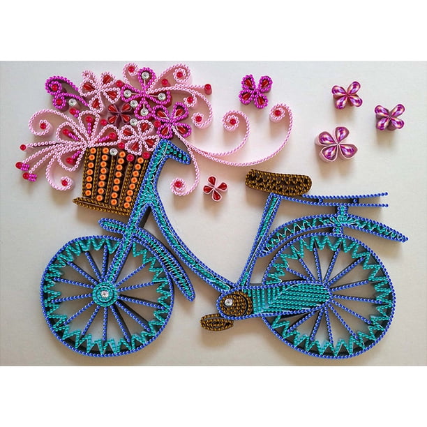 Kit de pintura de mosaico de diamantes DIY, pieza de bicicleta, taladro, imagen de diamantes de imitación de forma especial Hugtrwg Para estrenar
