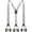 Silver, variant on Mens 1.4 inches Wide with 6 Button End Elastic Adjustable Suspenders