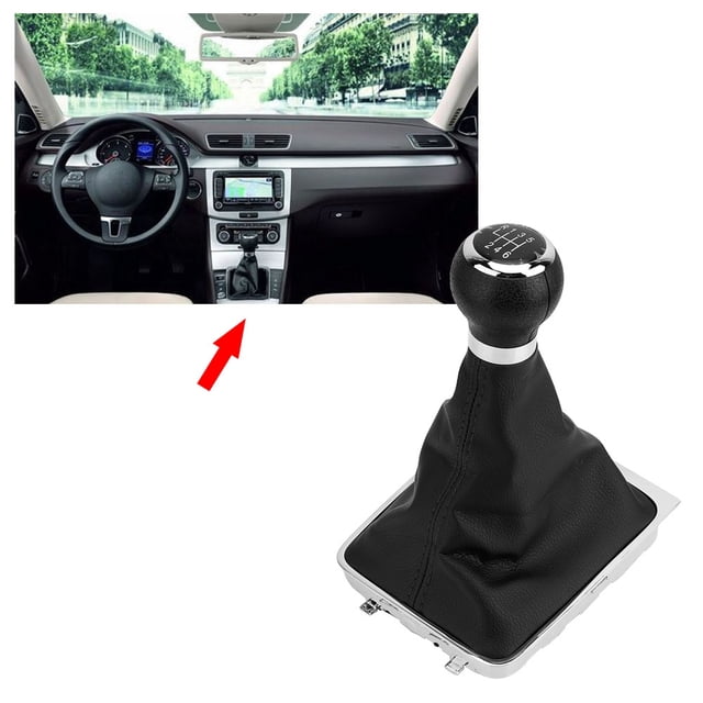 Cubierta de palanca de cambios negra, palanca de cambios manual de 6 velocidades para automóvil, cubierta de palanca de cambios para automóvil, estética elegante