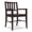 Black, variant on Beaumont Lane Driftwood Splatback Arm Chair in Light Brown Wood