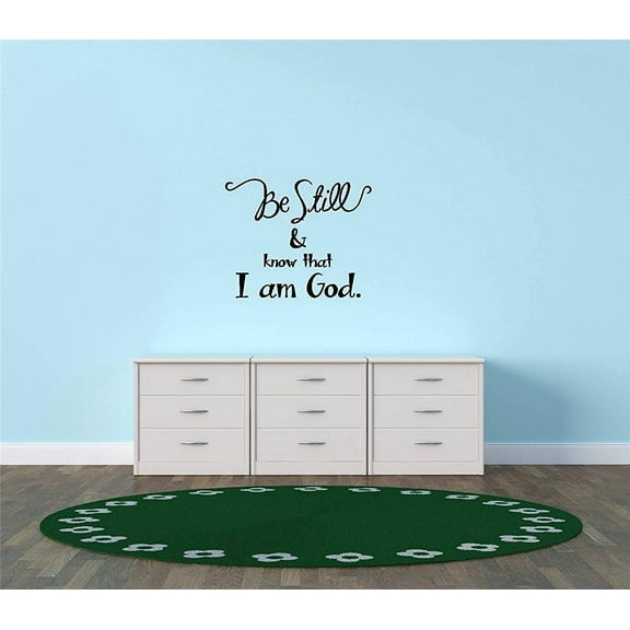 Be Still And Know That I Am God Picture Art – Living Room – Peel & Stick Sticker - Vinyl Wall Decal