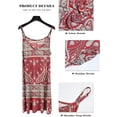 thumbnail image 4 of OutfitShow Women Summer Spaghetti Strap V-Neck Loose Beach Cover Up Dress with Pockets Sleeveless, 4 of 5